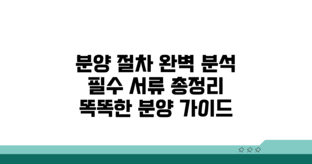 분양 절차와 필수 서류 안내