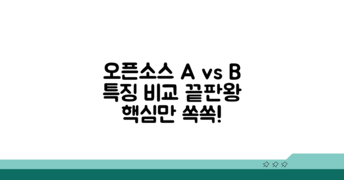 인기 오픈소스들의 특징 상세 비교
