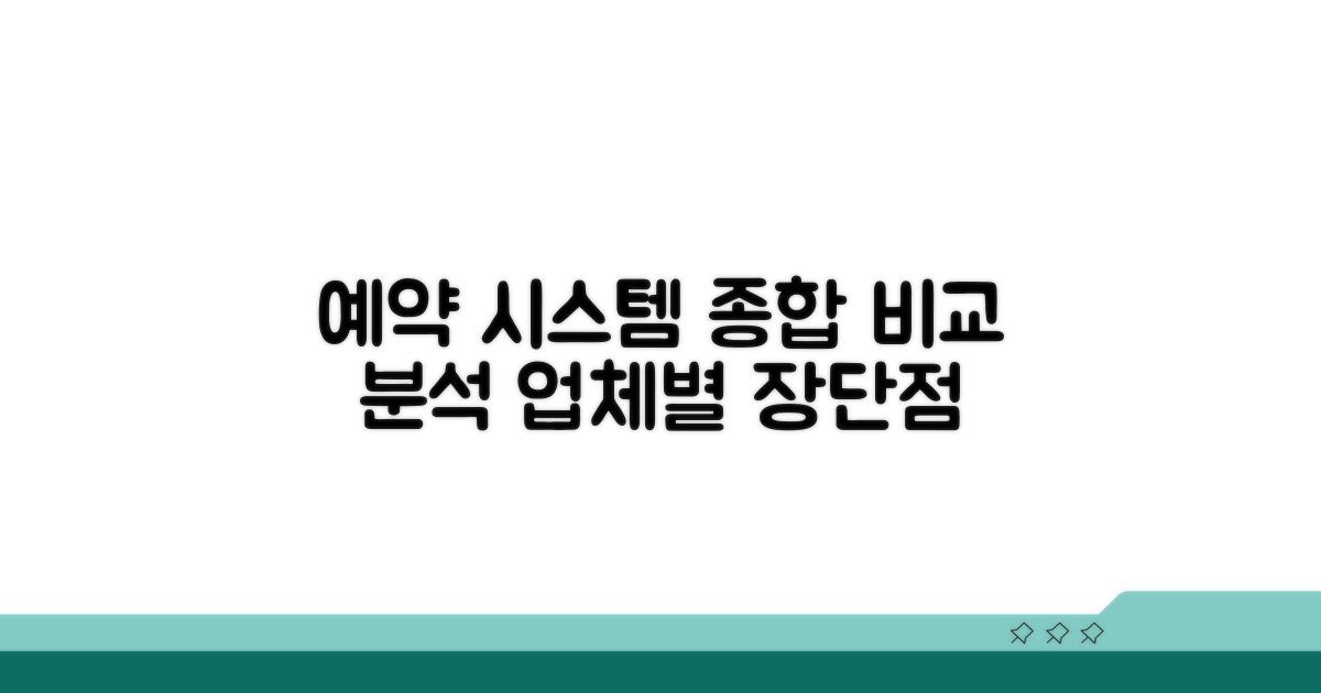 업체별 예약 시스템 비교 분석