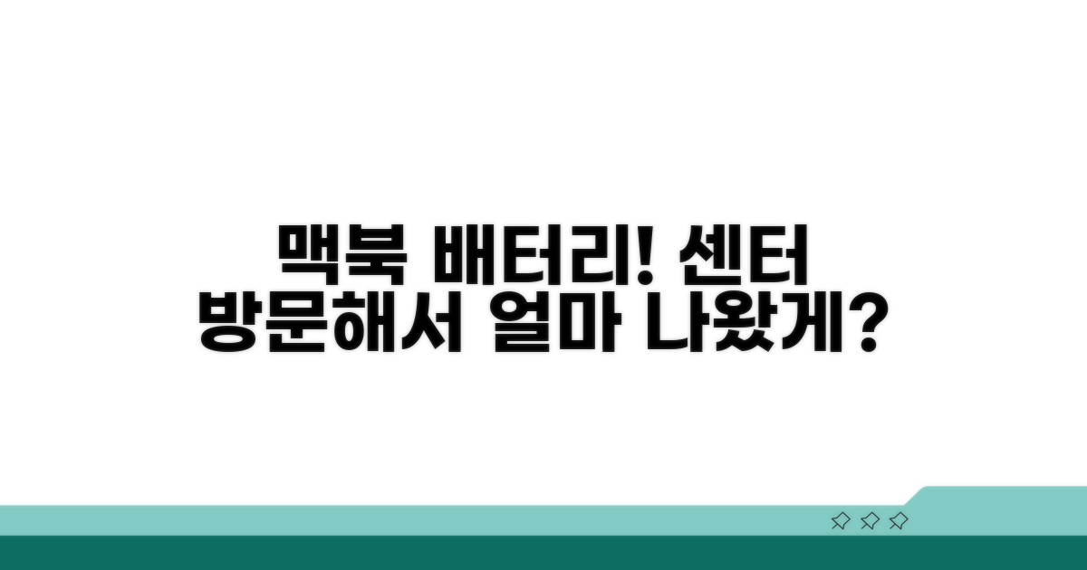서비스센터 방문, 맥북 배터리 가격