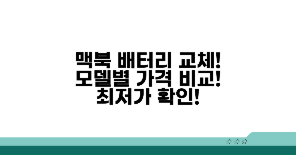 맥북 배터리 교체, 모델별 가격 비교
