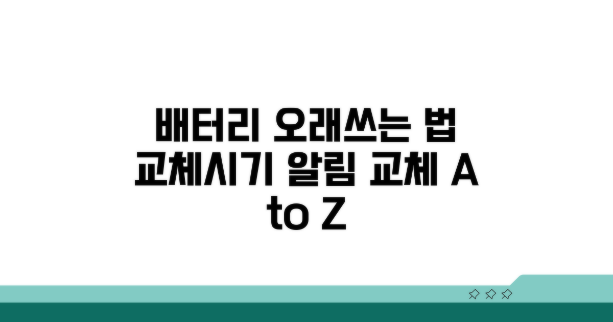 배터리 수명 연장, 교체 알아보기