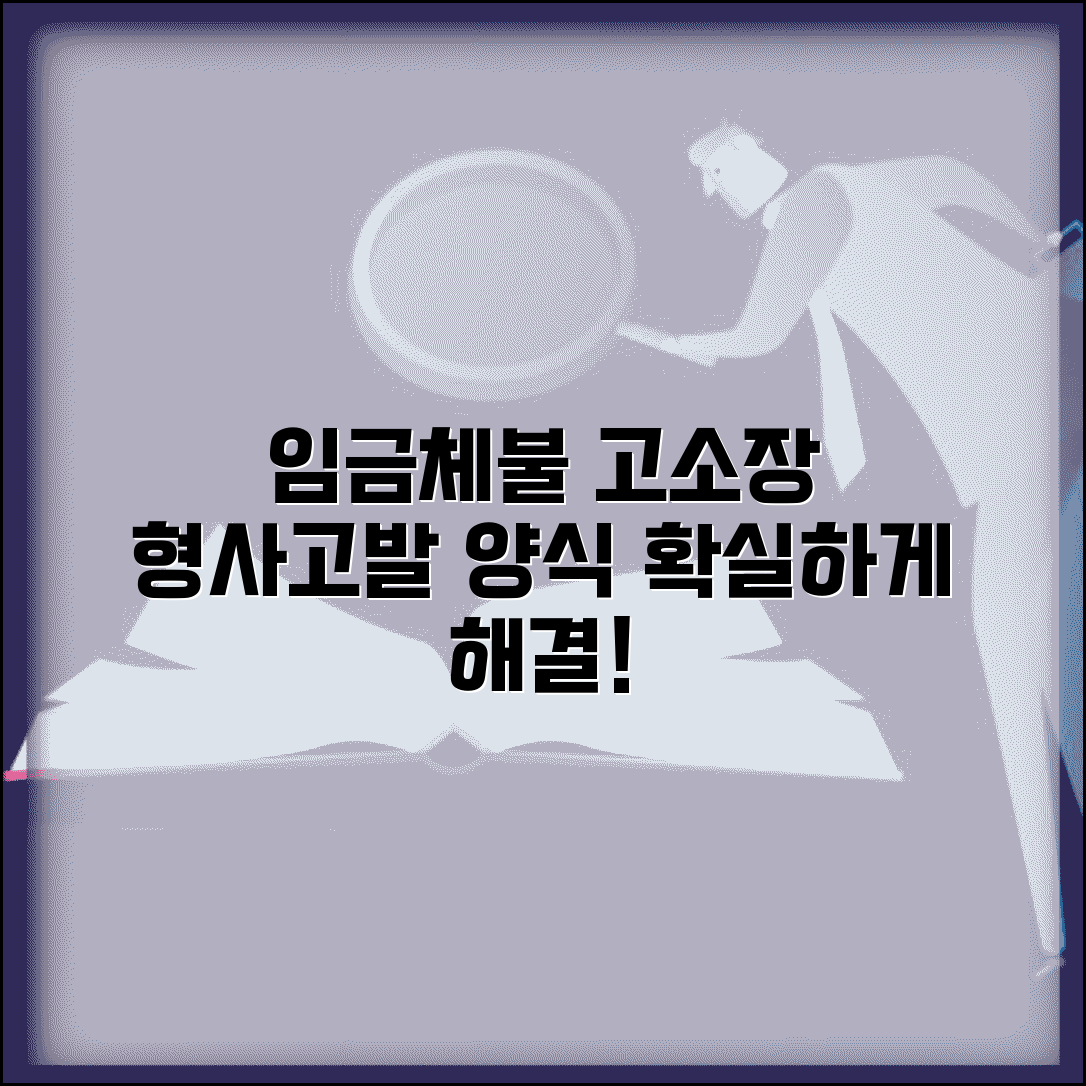 임금체불 고소장 작성법 | 임금체불 형사고발 고소장 양식