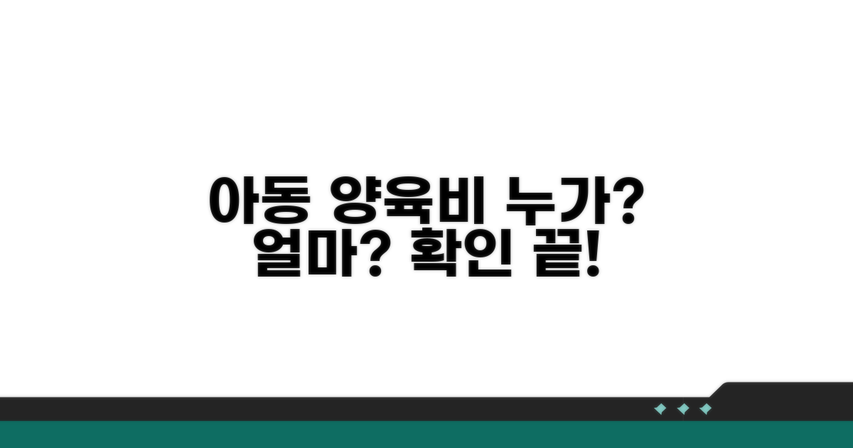 아동 양육비 지급 대상과 금액 확인