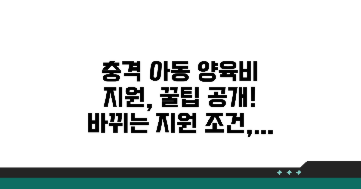 추가 아동 양육비 지원 조건 분석