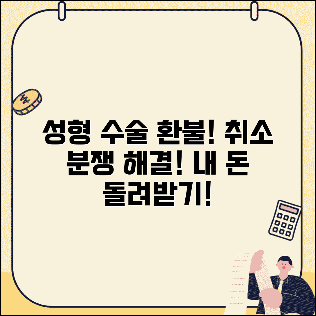 성형외과 수술비 환불 | 성형수술 취소 환불과 의료분쟁 해결 방법