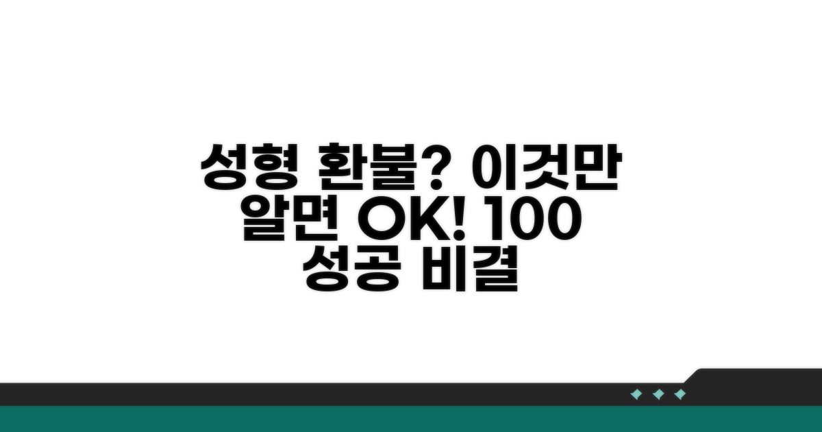 성형 수술비 환불, 이것만은 알고 하자