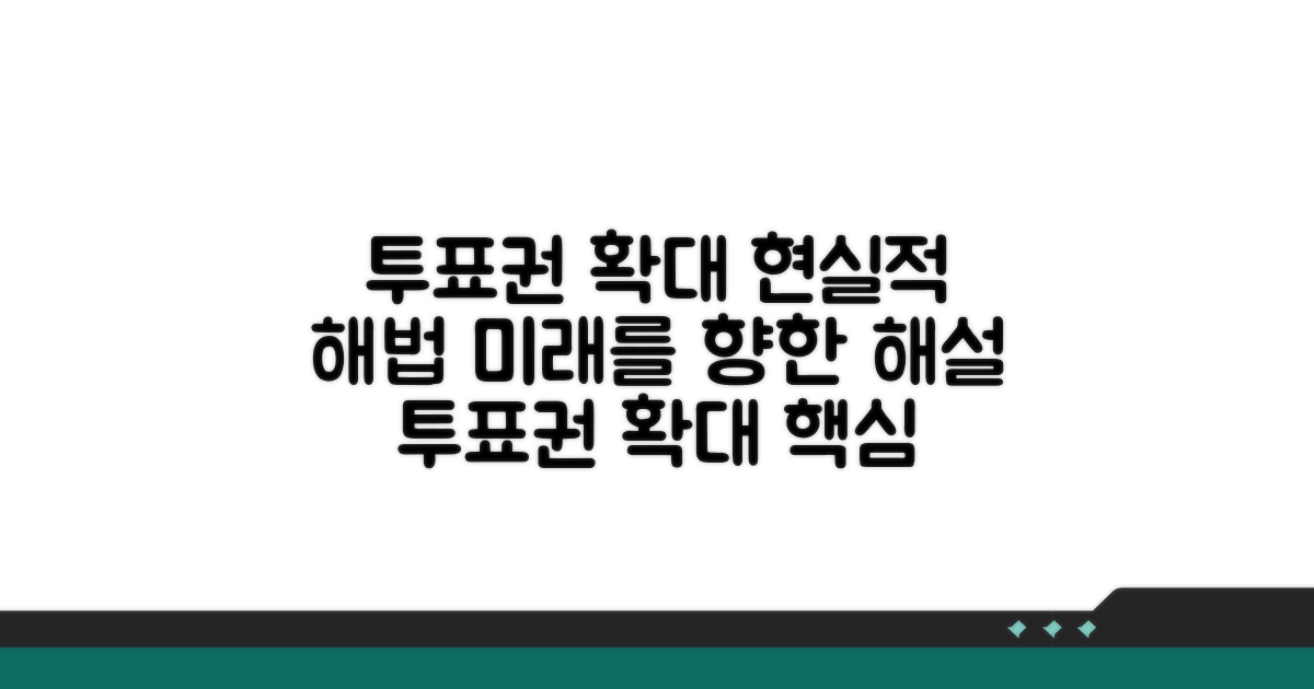 투표권 확대, 현실적인 적용 방안