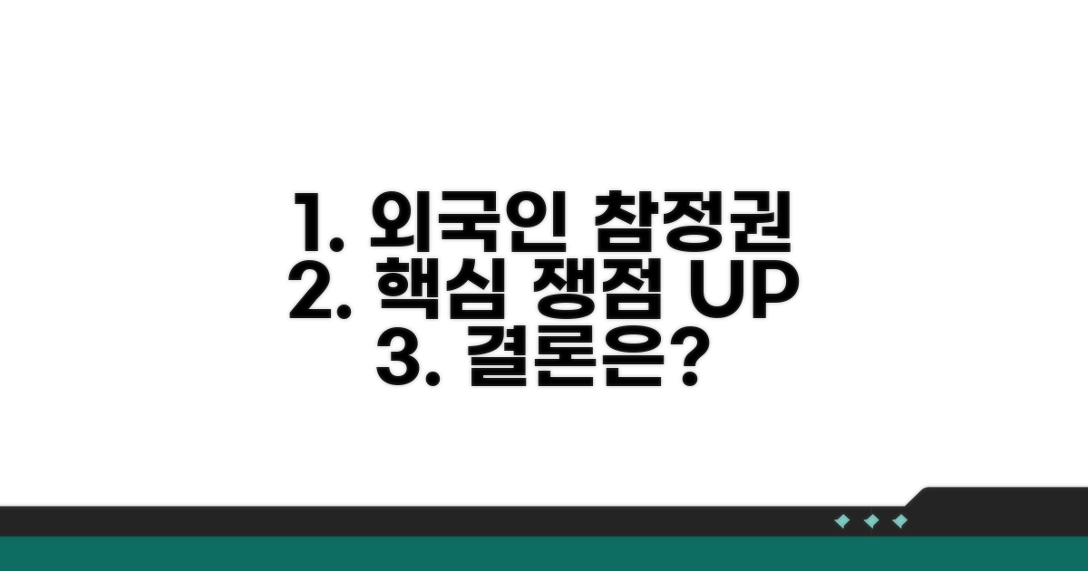 외국인 참정권, 핵심 쟁점 파헤치기