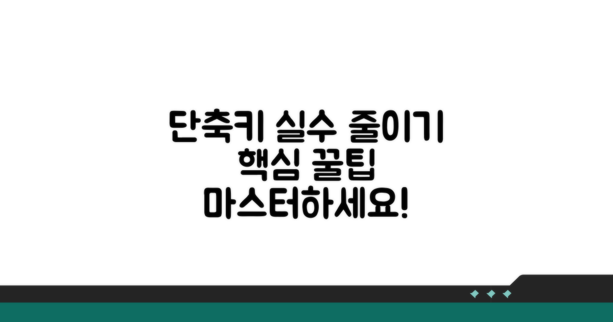 주요 단축키 실수 줄이기