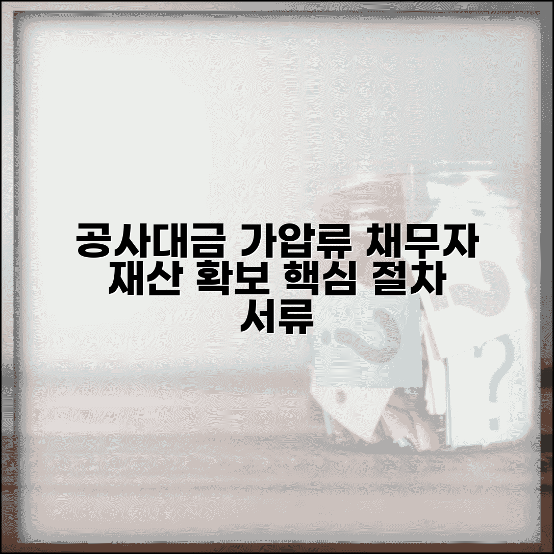 공사대금 가압류 신청 방법 | 채무자 재산 확보 절차와 필요 서류
