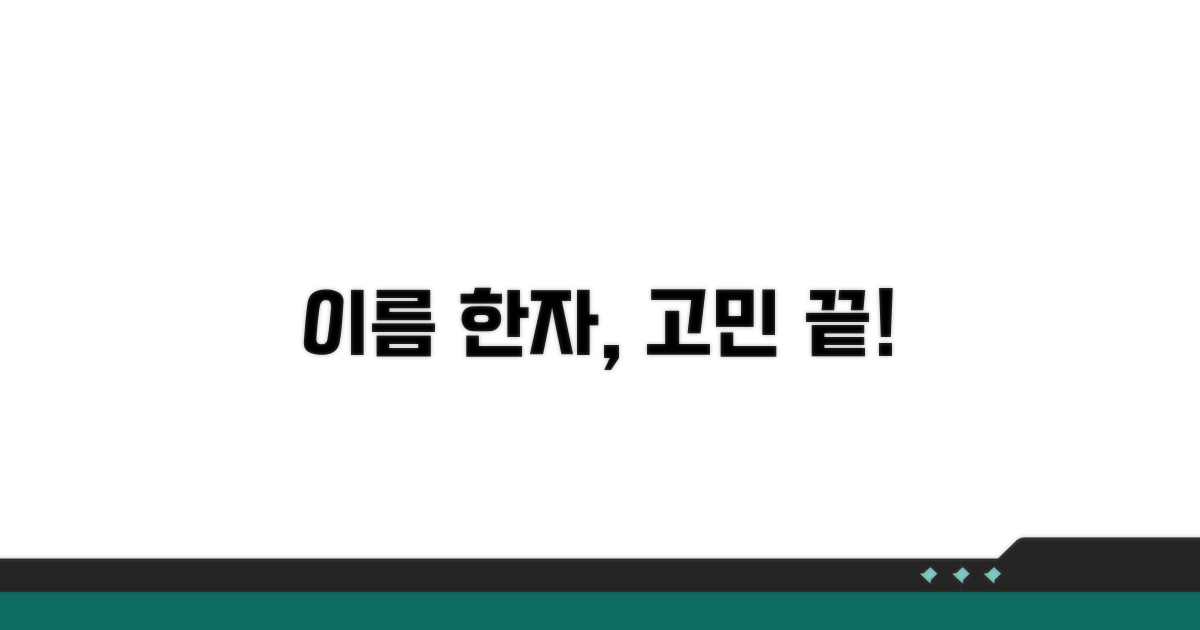 한자 이름, 어떤 한자를 써야 할까?