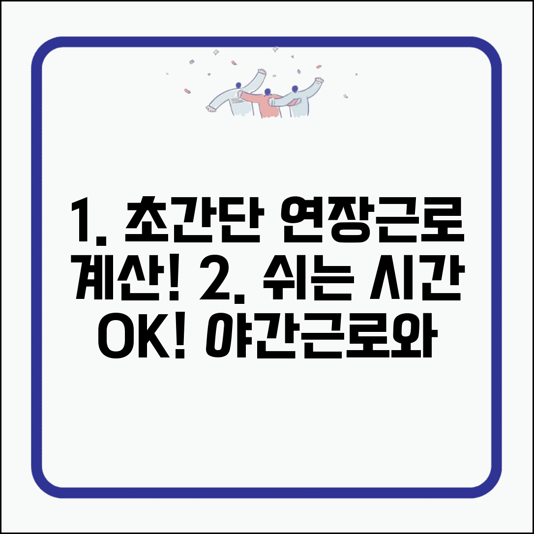 연장근로시간 계산방법 단계별 안내 | 휴게시간 처리 | 야간근로와의 구분