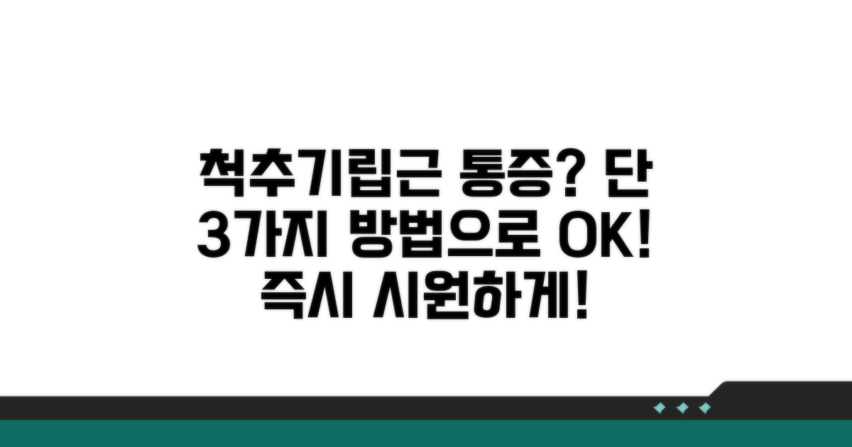척추기립근 통증 완화 방법 3가지