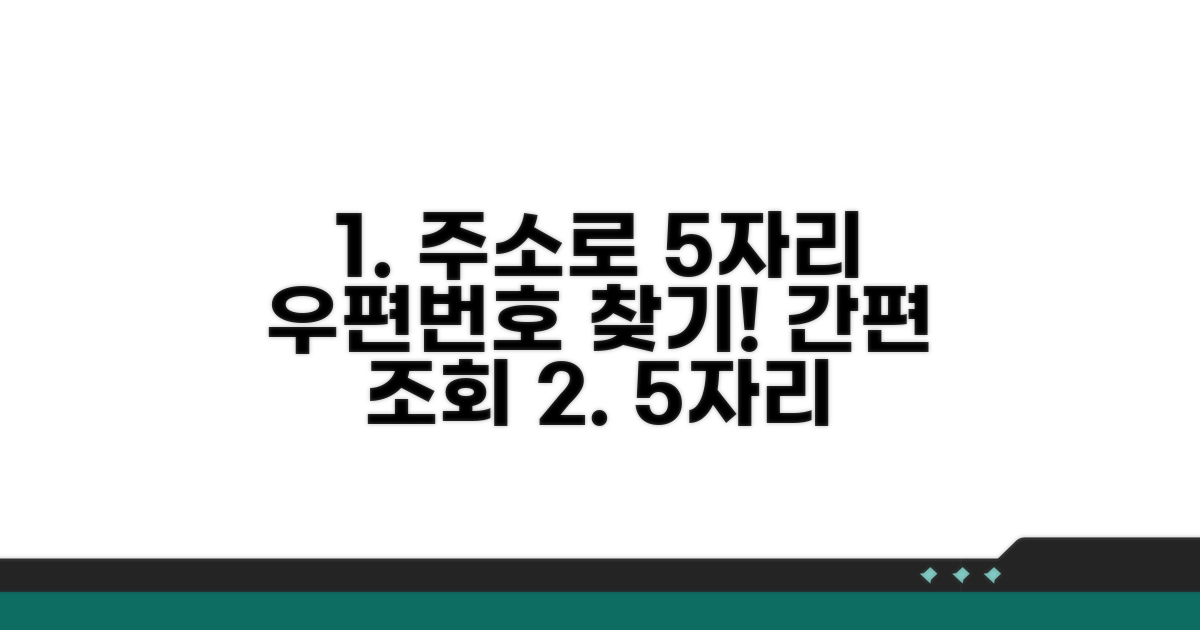주소로 찾는 5자리 우편번호 조회