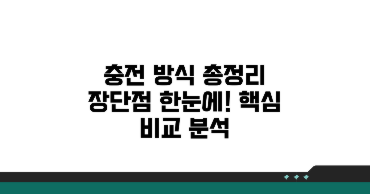 충전 방법별 장단점 비교 분석