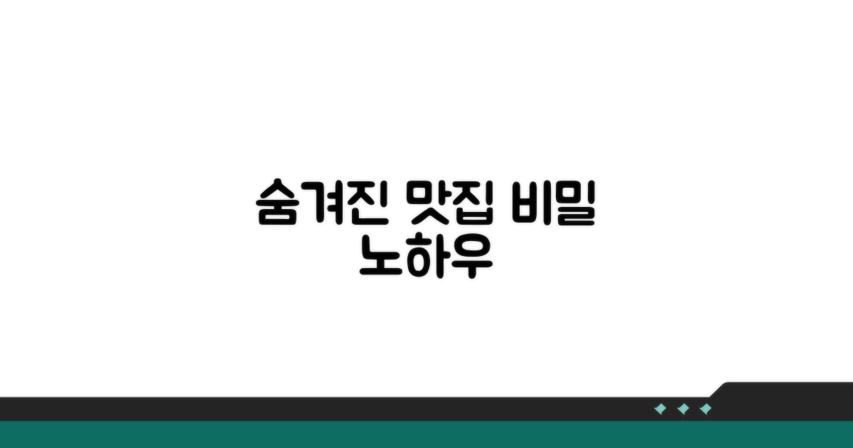 숨겨진 맛집 찾는 노하우 공개
