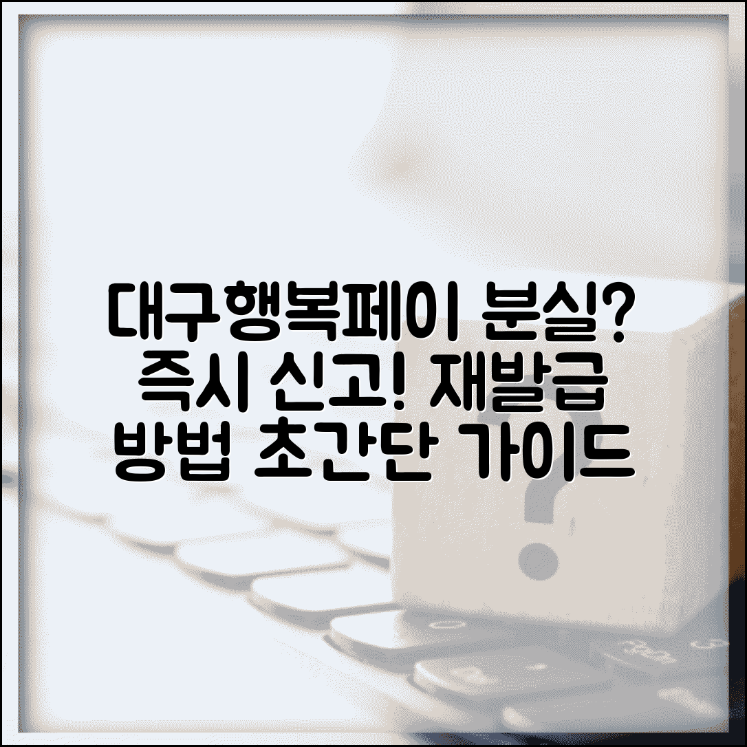 대구행복페이 분실신고 | 카드 분실시 재발급 절차 완벽가이드