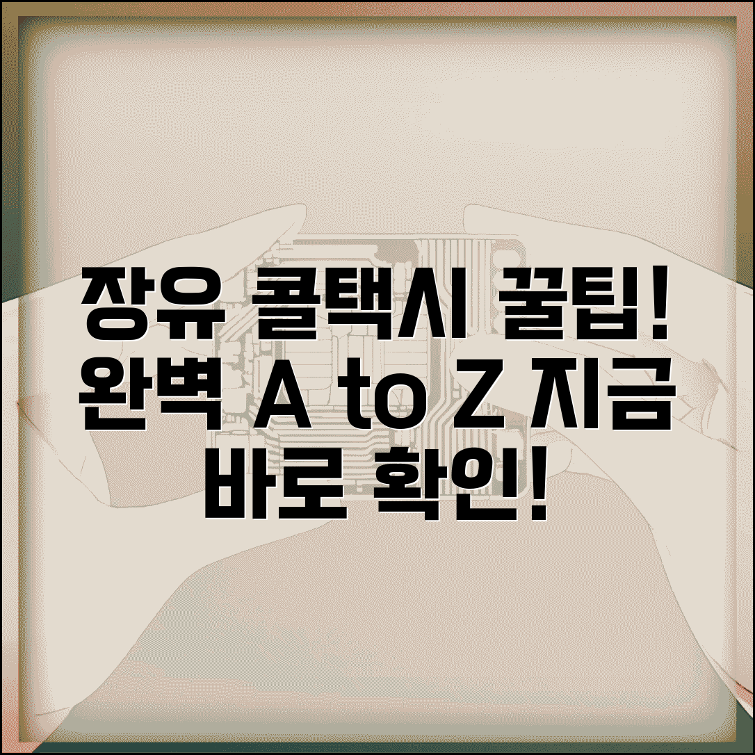 장유콜택시 이용법 | 장유 지역 콜택시 서비스 완벽정리