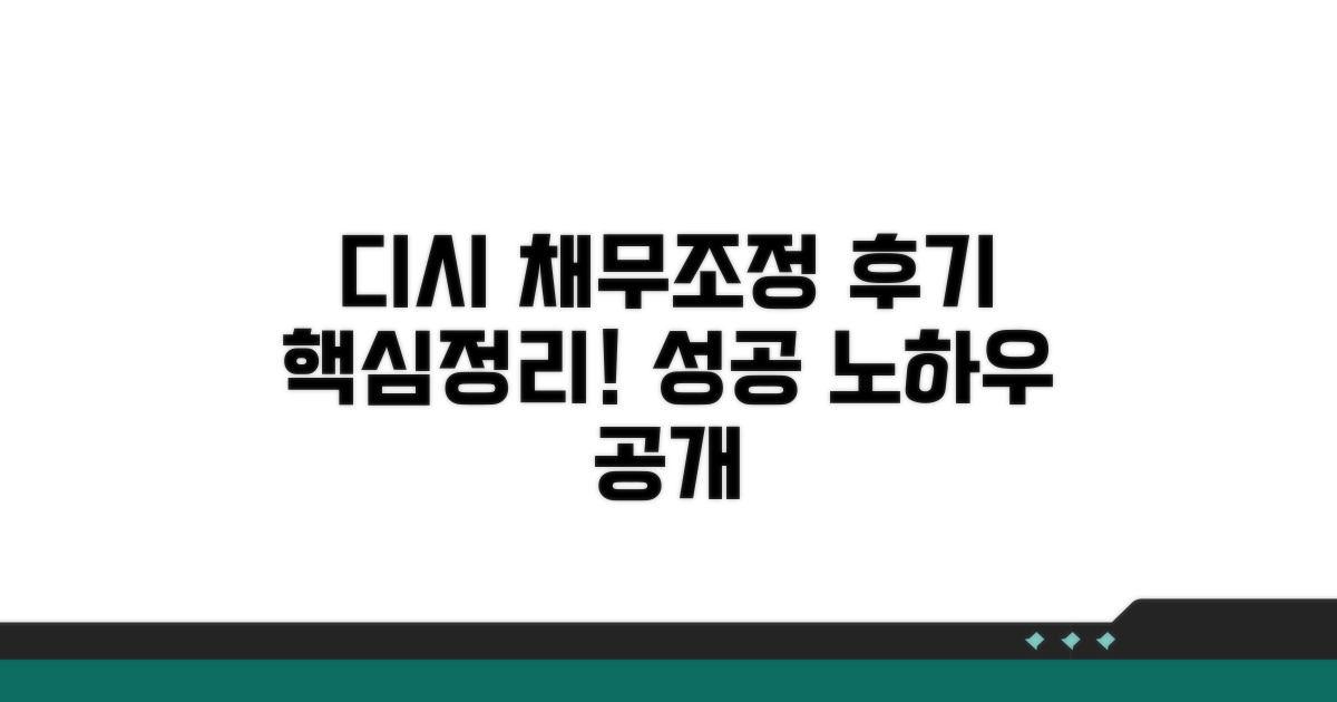 디시 채무조정 후기 핵심 정리