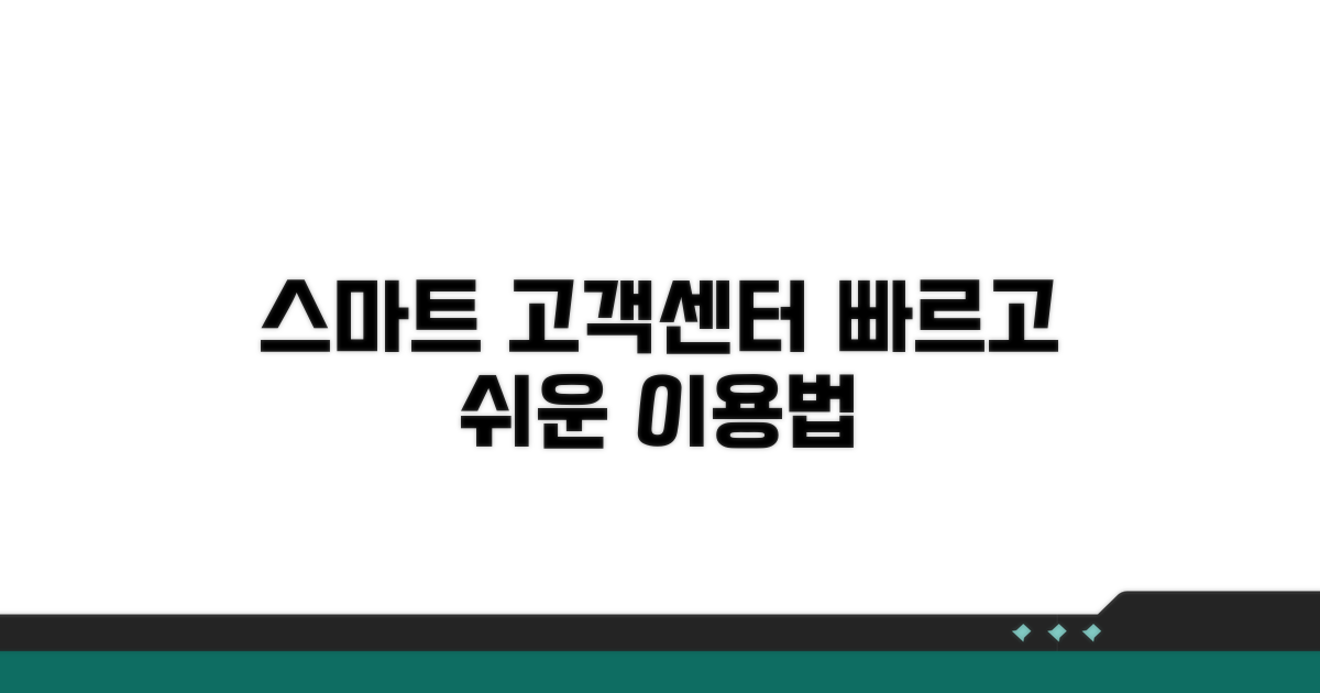 고객센터 스마트하게 이용