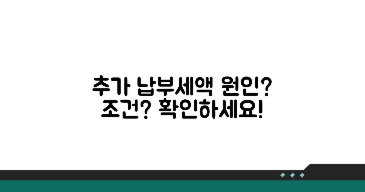 추가 납부세액, 원인과 조건은?