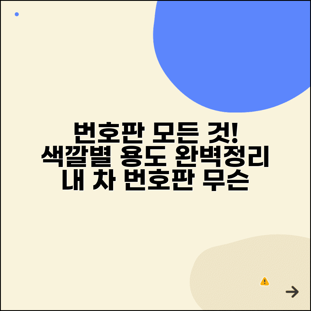 번호판 종류별 의미 총정리 | 색상 및 용도별 구분 기준
