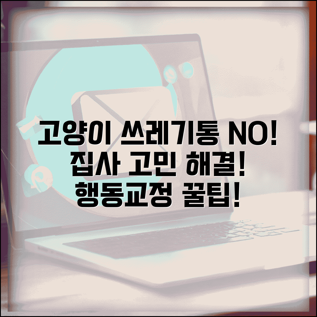 고양이가 쓰레기통 뒤지는데 어떻게 막나요 | 고양이 쓰레기통 | 행동교정 | 대책
