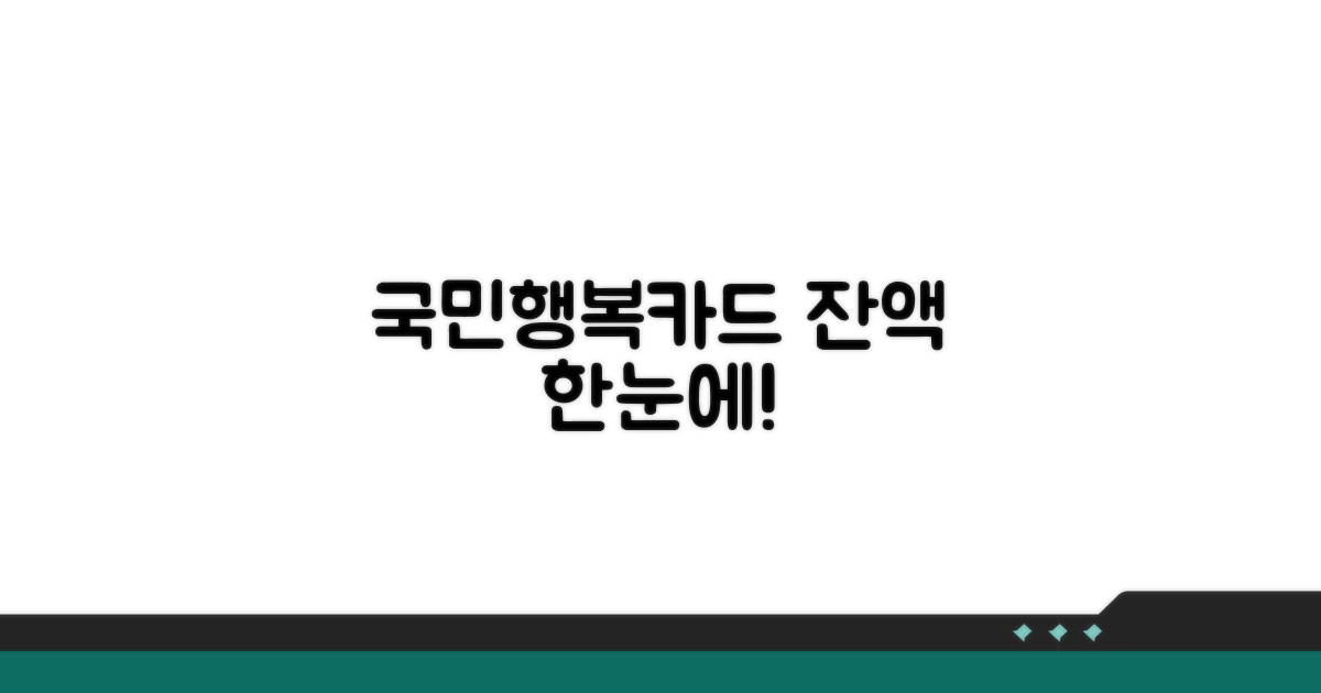 국민행복카드 잔액, 한눈에 확인!