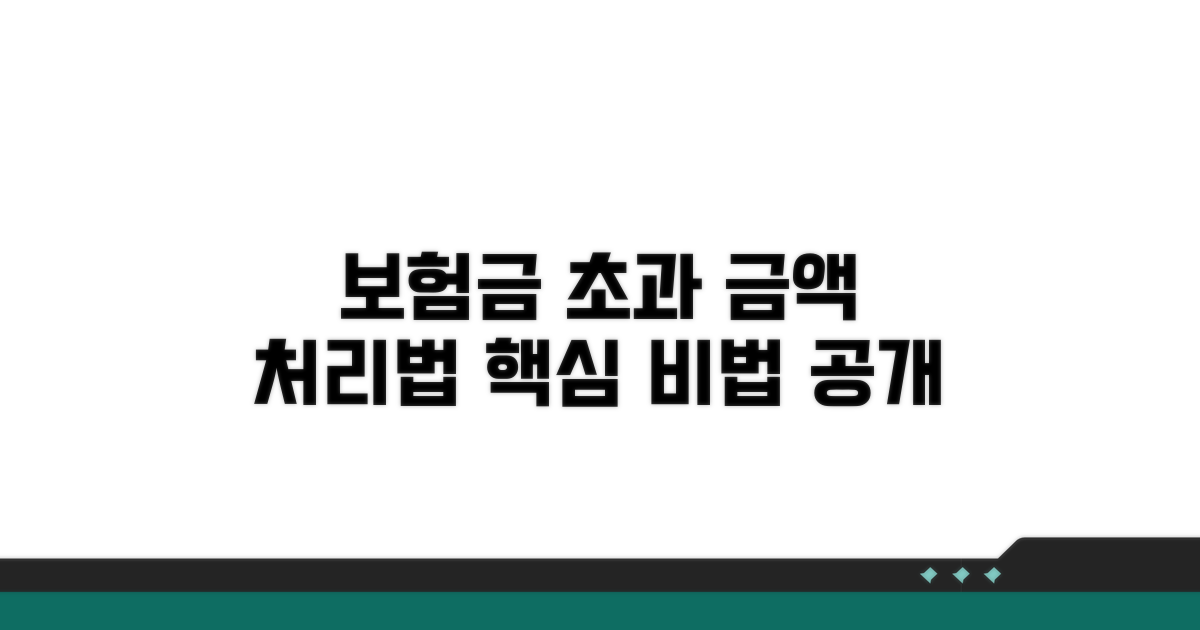 보장 범위 넘어선 금액 처리법