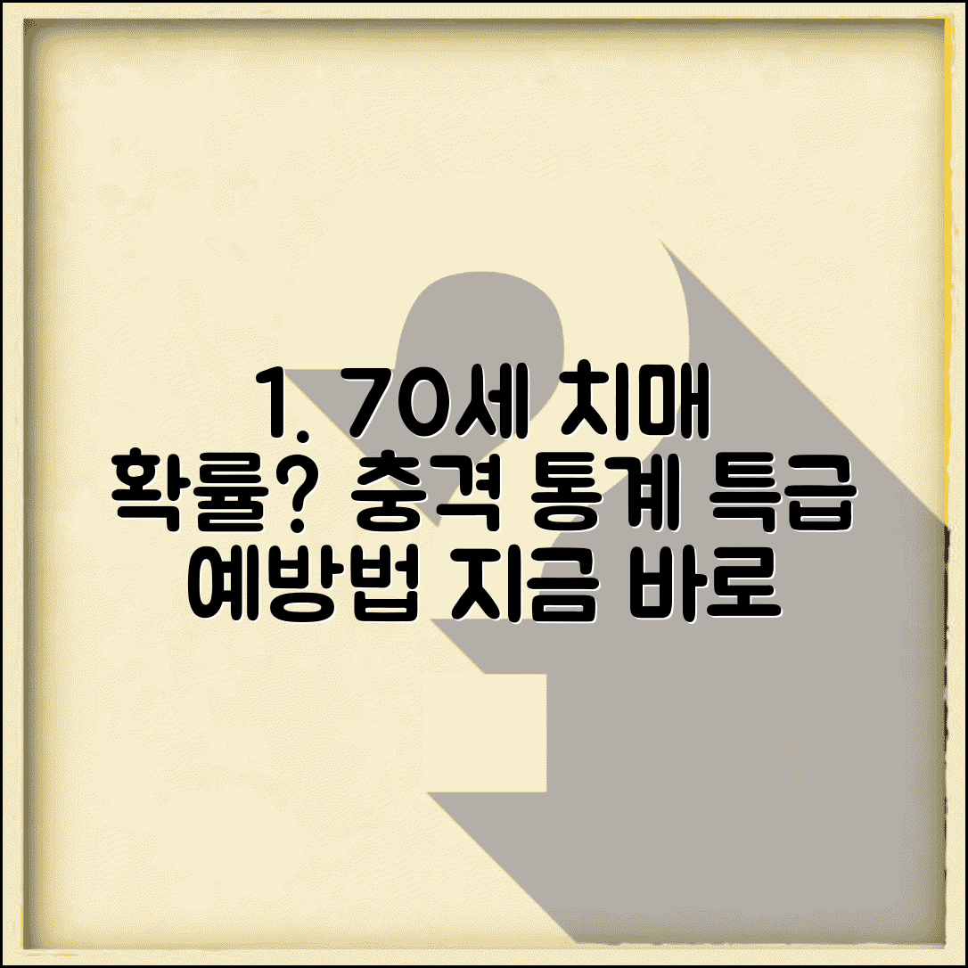 70세 치매 확률 통계 및 예방법 | 위험 요인 관리 | 조기 검진 중요성