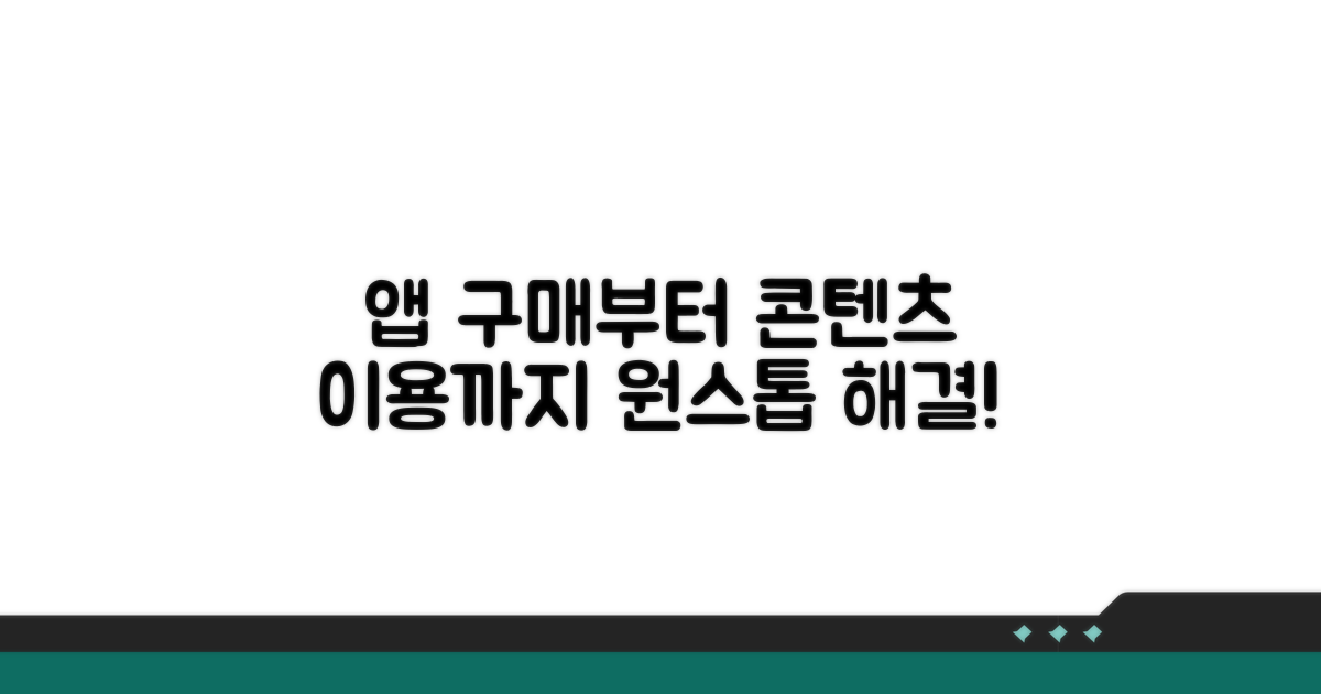 앱 구매부터 콘텐츠 이용까지
