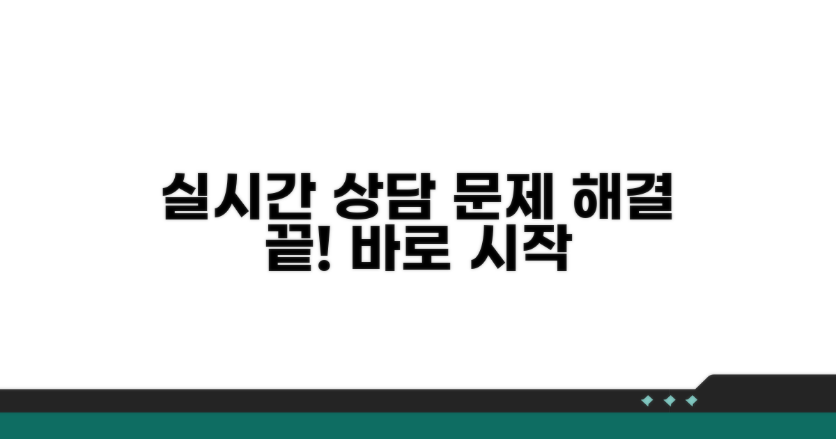 문제 해결, 실시간 상담으로 끝내기
