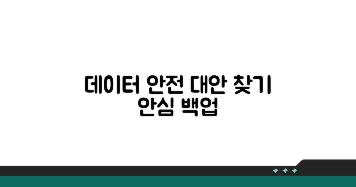 데이터 손실 대비 대안 찾기