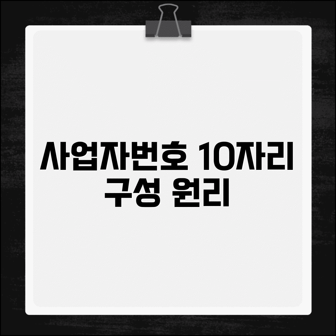 사업자번호 길이 자리수 | 사업자번호 10자리 구성 원리