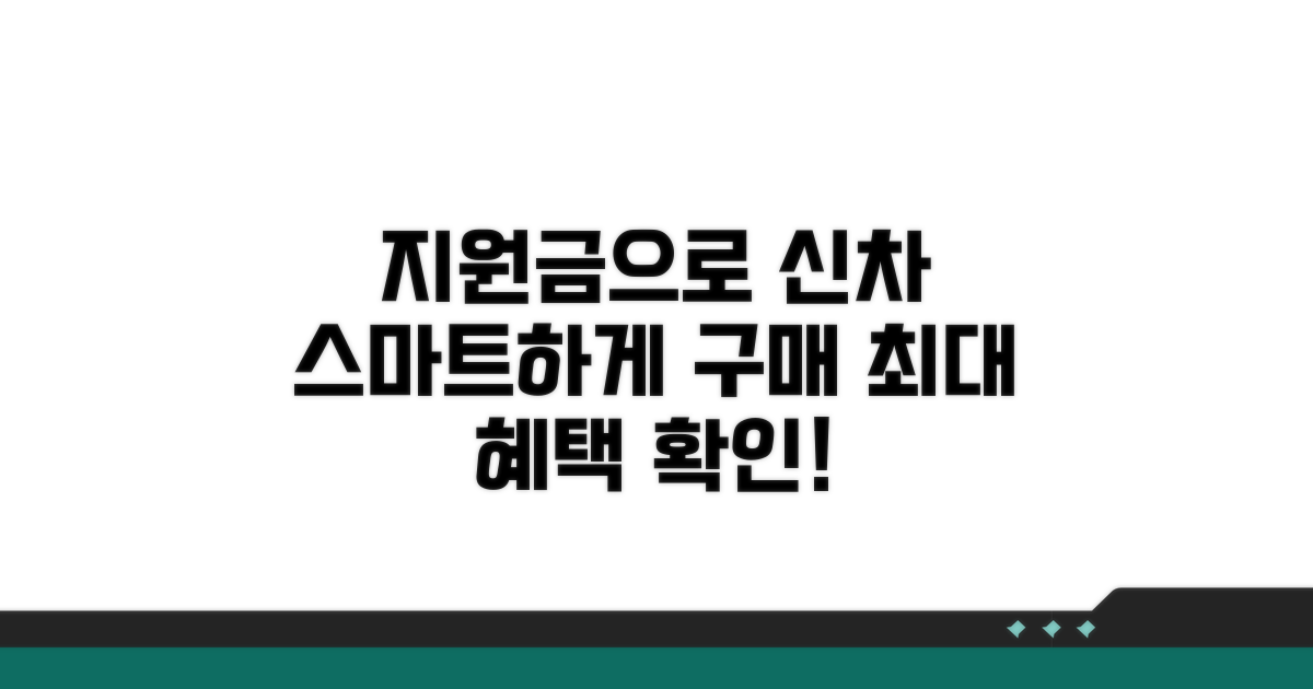 지원금으로 신차 구매 스마트하게