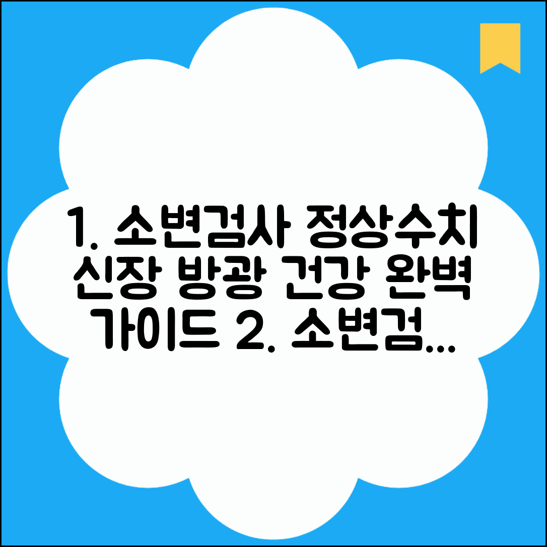 소변검사 정상수치표와 신장 방광 건강 체크법 완벽 가이드 총정리