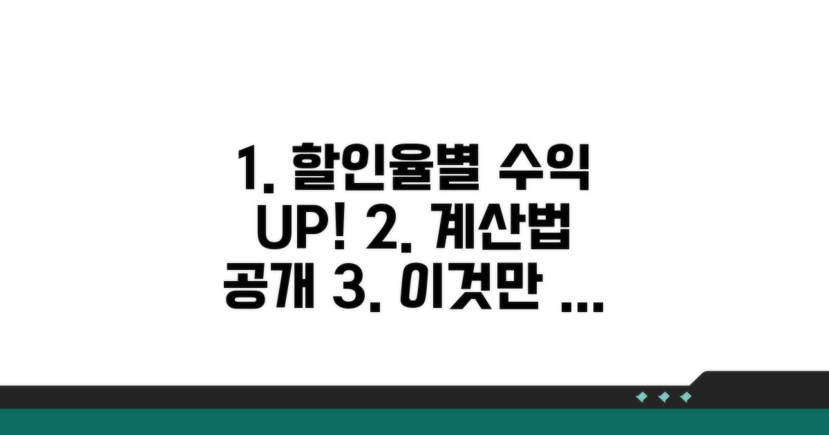 할인율 따른 수익률 계산법