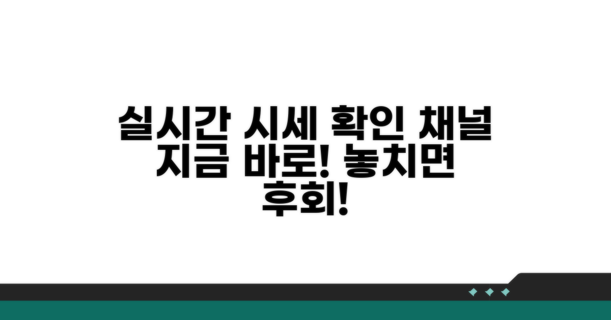 실시간 시세 확인 채널 안내