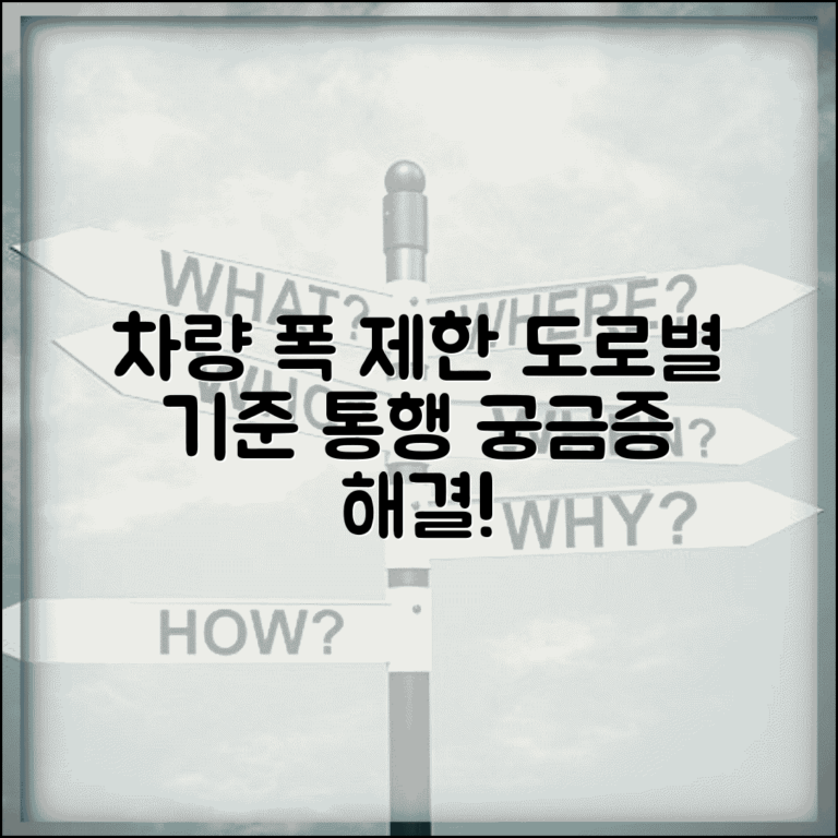 차폭 제한 기준 도로별 | 차량 폭 제한 기준과 통행