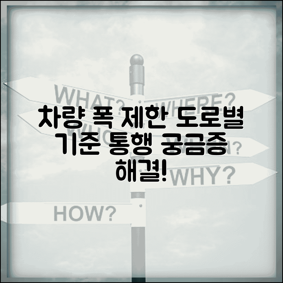 차폭 제한 기준 도로별 | 차량 폭 제한 기준과 통행