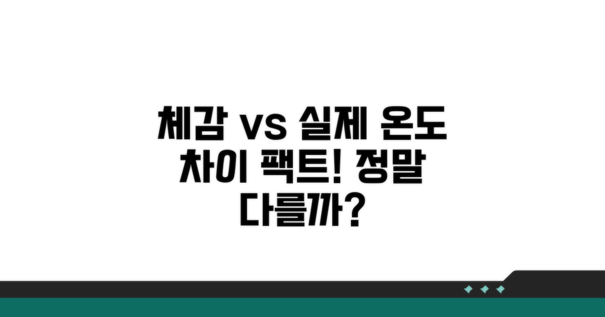 체감 온도와 실제 기온 차이