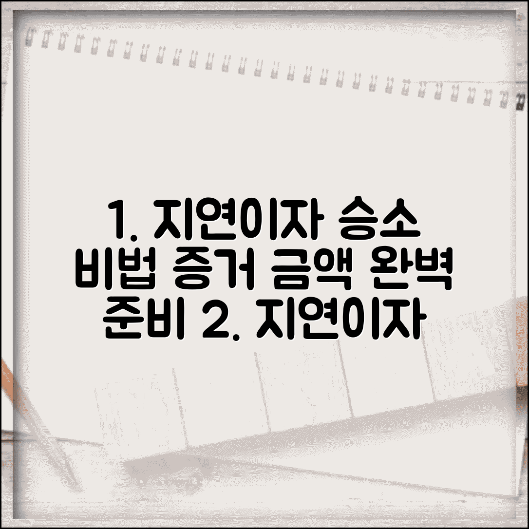 지연이자 소송 승소 전략 | 증거 확보와 청구 금액 산정법