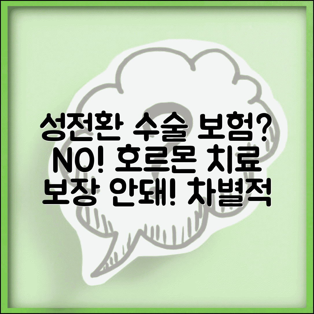 성전환 수술 호르몬 치료 보험 제외 | 성별 정정 수술 보험 보장 안됨