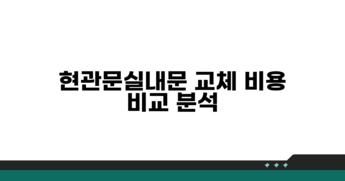 실내문 현관문 교체 비용 비교