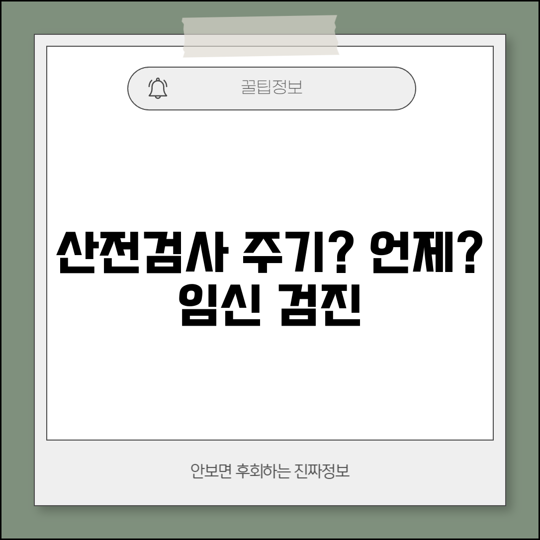 산전검사 주기 몇 주마다 받는지 | 임신 중 정기 검진 일정
