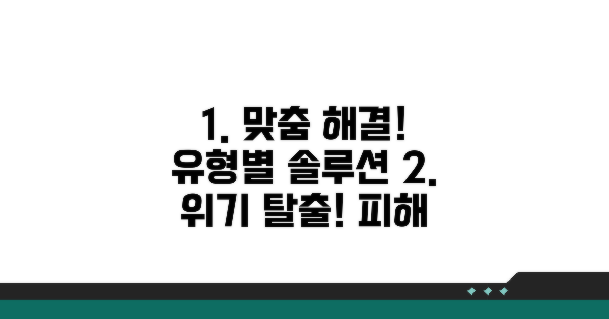 피해 유형별 맞춤 해결 절차