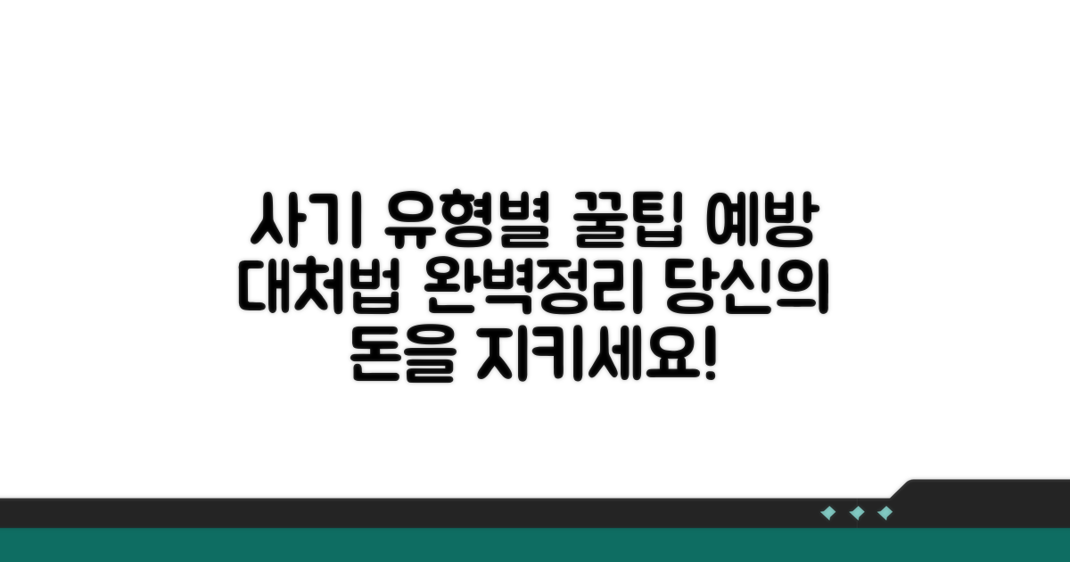 사기 유형별 예방 및 대처법