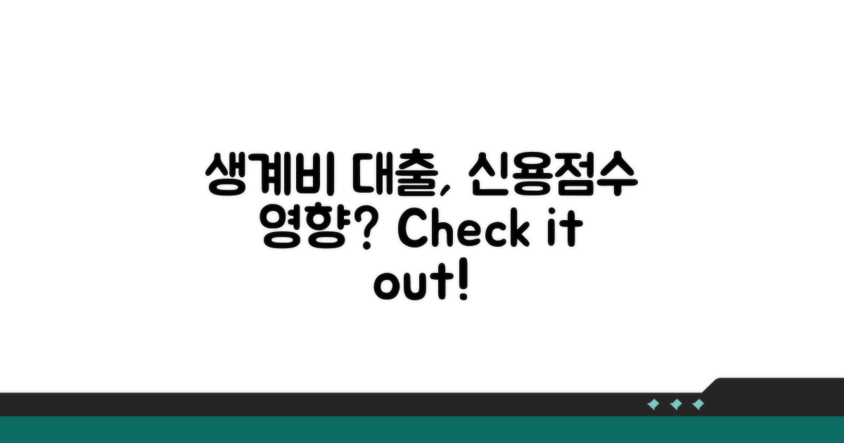 생계비 대부, 신용점수에 미칠 영향