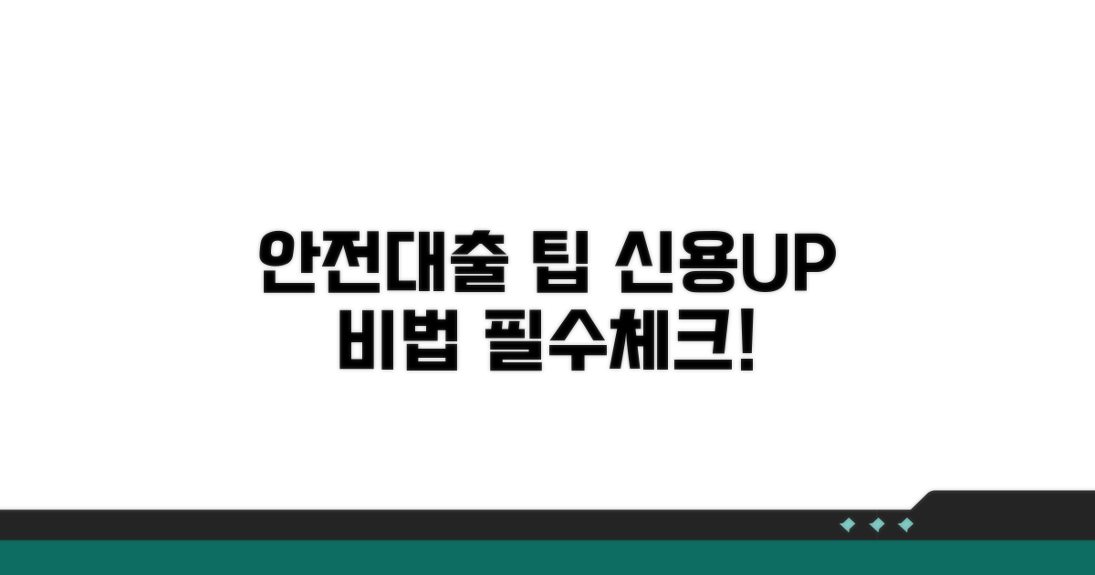 안전한 대부 이용, 신용관리 팁